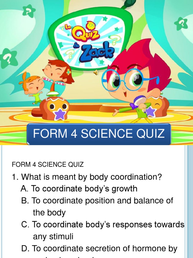 Form 4 Science Quiz Overview | PDF | Stimulus (Physiology) | Nervous System