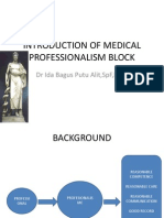 Introduction Block Medical Professionalism