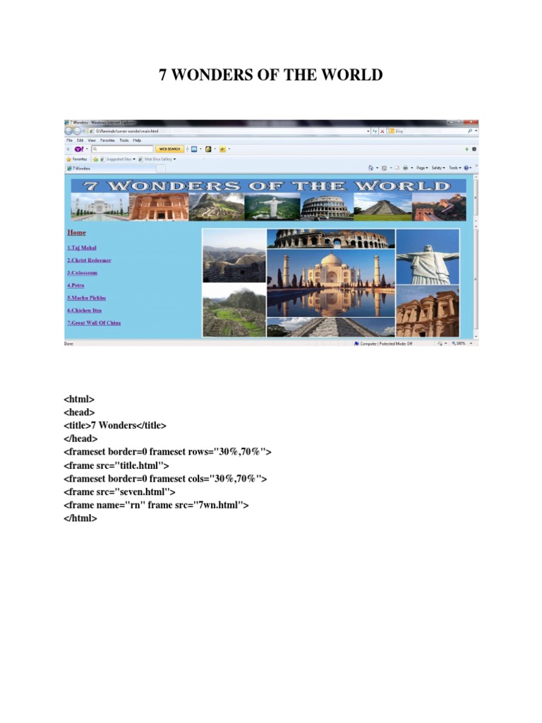 7 Wonders of The World | PDF
