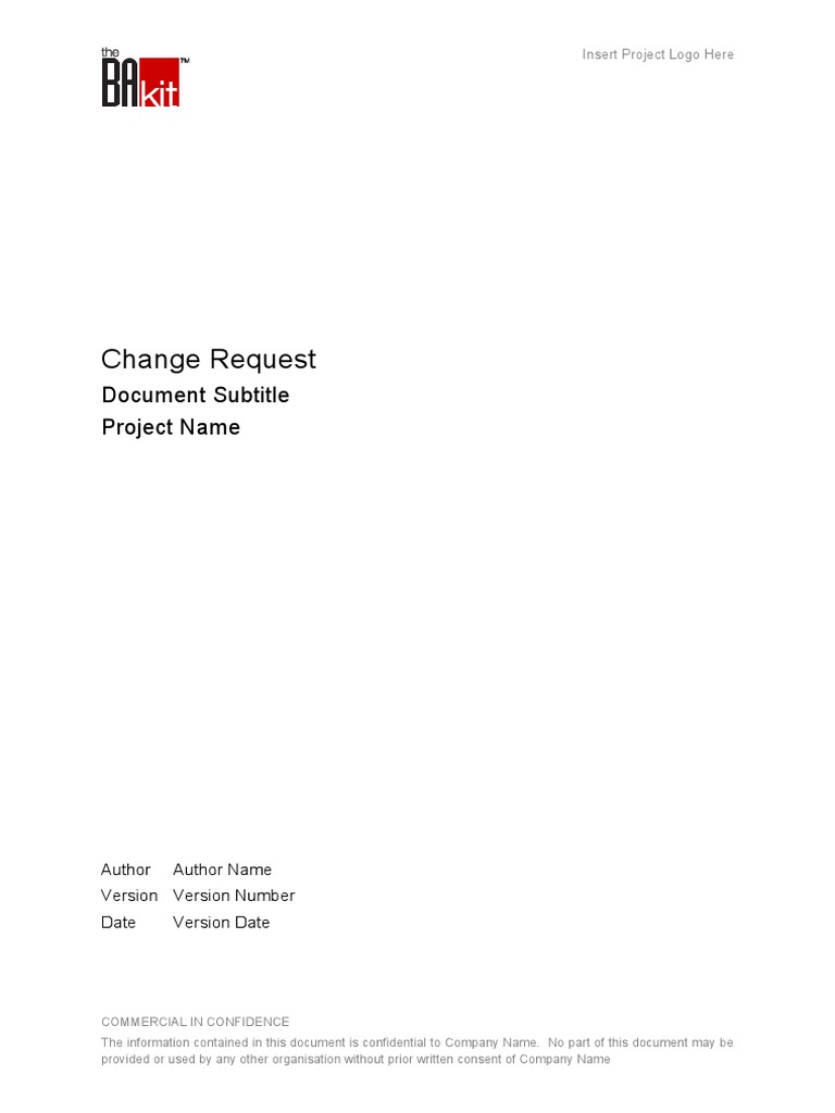 Project Change Request Template | PDF