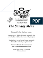 Sunday Menu 230314