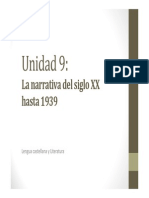 U9. La Narrativa Del Siglo XX Hasta 1939