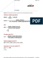 Job Aid: Process Performance Metric Formulas