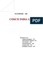 Synopsis of COSCO Inda Ltd.