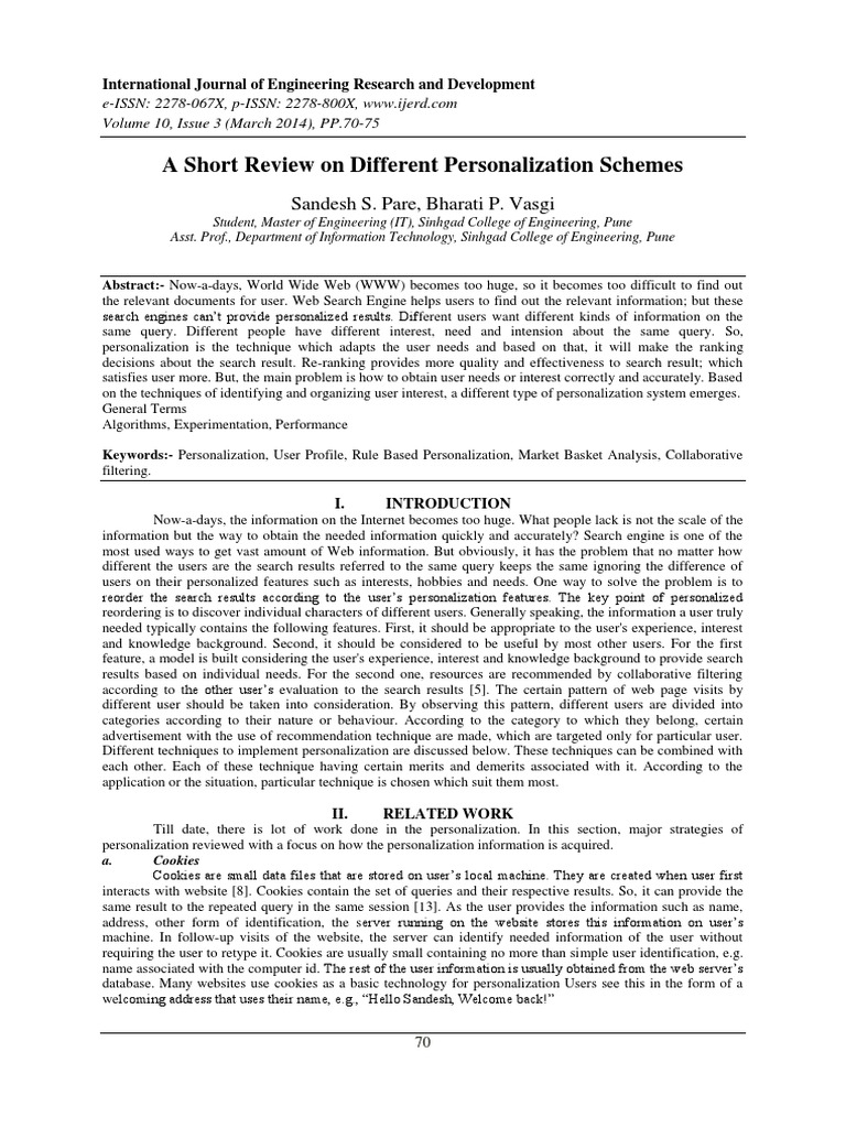 International Journal of Engineering Research and Development | PDF ...