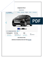 Assignment No.2: 2013 Fdge Se FWD Before Any Modification Net Price