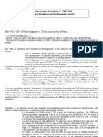 Correction Question de Synthèse Croissance Développement Développment Durable 2009 - 2010