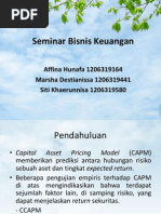 Download PPT CAPM PRESENTASI by Marsha Destianissa SN213868298 doc pdf