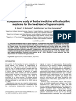 Comparative study of herbal medicine with allopathic
medicine for the treatment of hyperuricemia