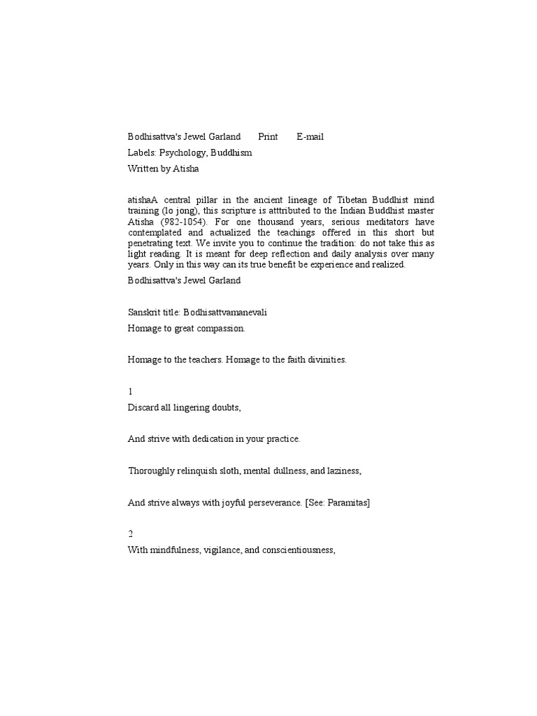Bodhisattva's Jewel Garland PDF Mahayana Indian Religions