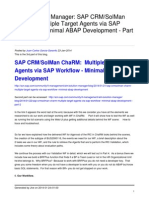 Sap Crmsolman Charm Multiple Target Agents Via Sap Workflow Minimal Abap Development Part 3