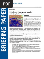 Petroleum Poverty and Security