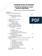 Diseño Curricular de La Escuela de Obstetricia