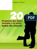 20 Preguntas Que Debes Formular A Tu Novi@ Antes de Casarte - Libro