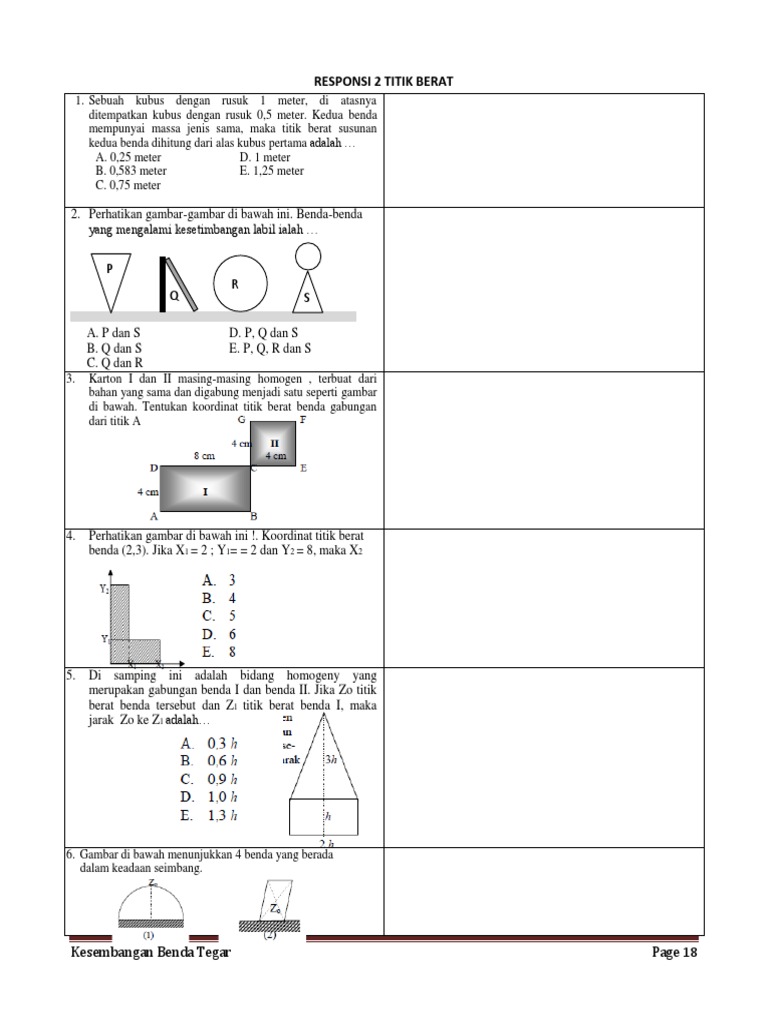 Responsi 2 Titik Berat