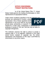 Copyright Notice for Private Study