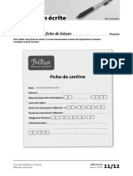 Delf Pro A1 Production Ecrite Exercice 1