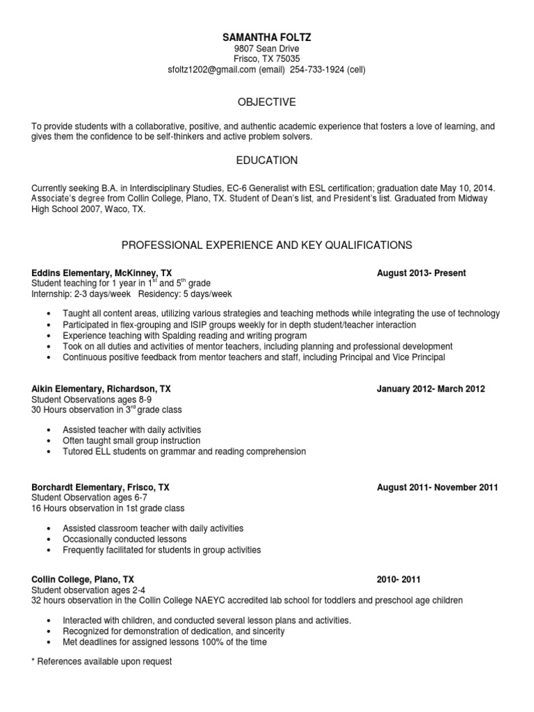 Objective: Samantha Foltz | PDF | Language Arts & Discipline | Wellness