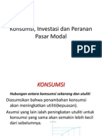 Konsumsi, Investasi Dan Peranan Pasar Modal y