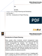 Introduction to project planning