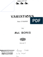 Bonis - Variations Pour 2 - Pianos 38pp