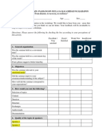 Starting Over Again Eval Sheet