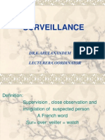 Surveillance: Dr.K.Arulanandem Lecturer/Coordinator