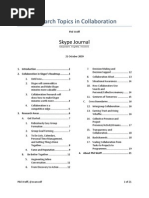 Download Skype Journal - Research Topics in Collaboration - 2009q4 by Phil Wolff SN21394240 doc pdf