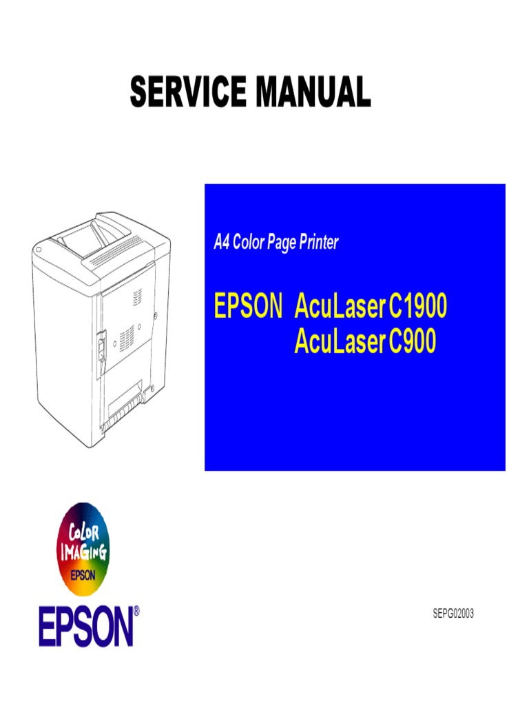 Epson AcuLaser C900 C1900 Parts and Service Manual | Printer (Computing) |  Equipment