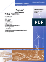 Modeling and Testing of Unbalanced Loading and Voltage Regulation
