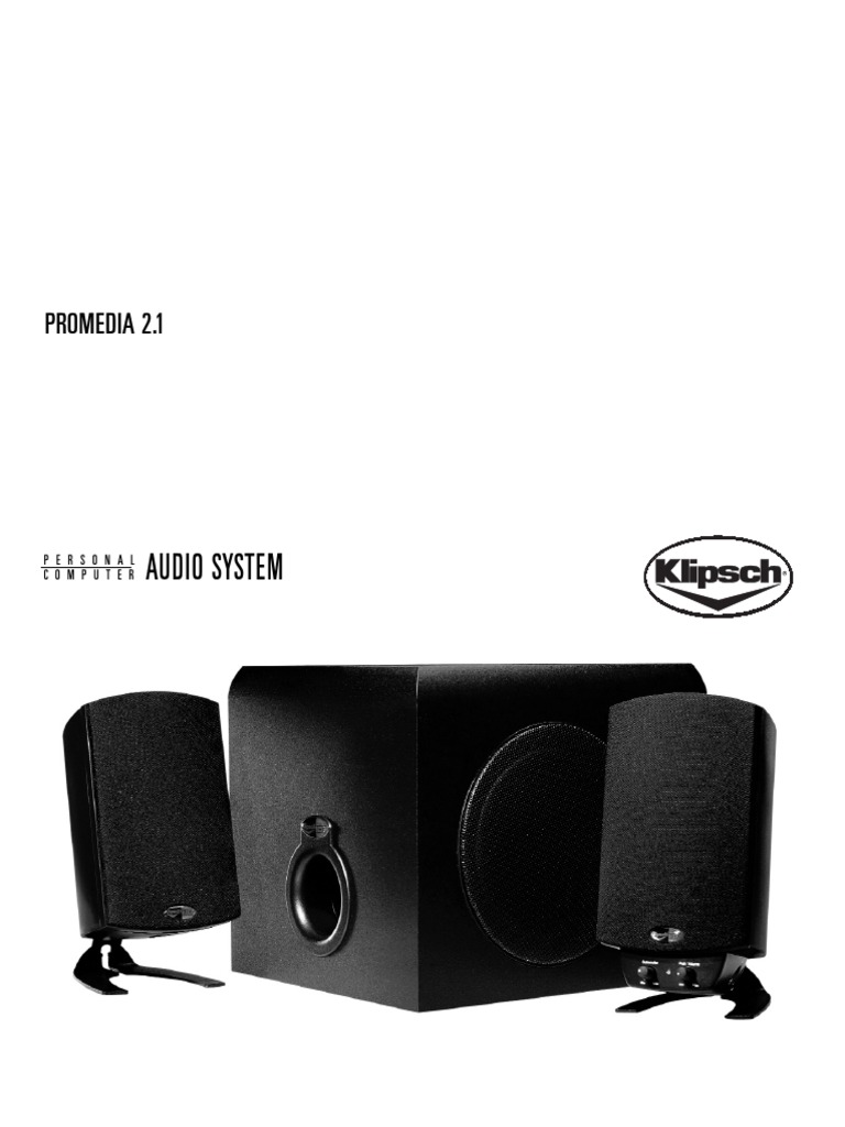 Klipsch Promedia 21 Wiring Diagram - Wiring Diagram