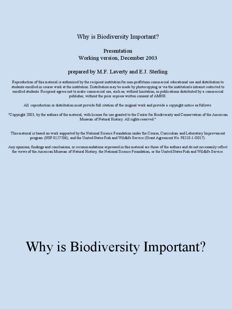 Why Is Biodiversity Important | PDF | Ecosystem | Ecological Resilience