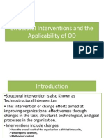 Structural Interventions and The Applicability of OD