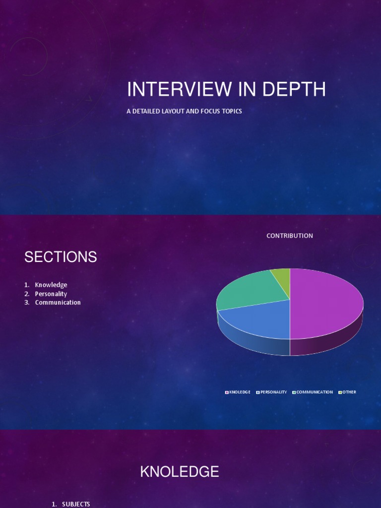 Interview in Depth | PDF