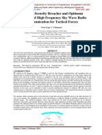 Avoiding Security Breaches and Optimum Utilization of High Frequency Sky Wave Radio Communication For Tactical Forces