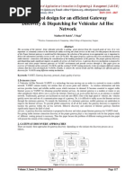 Protocol Design For An Efficient Gateway Discovery & Dispatching For Vehicular Ad Hoc Network