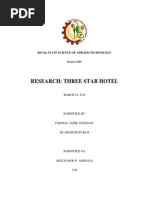 Research: Three Star Hotel: Bicol State Science of Applied Technology