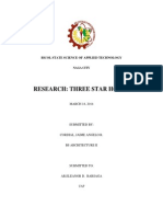 Research: Three Star Hotel: Bicol State Science of Applied Technology