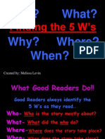 Who? What? Where? Why? When?: Finding The 5 W's