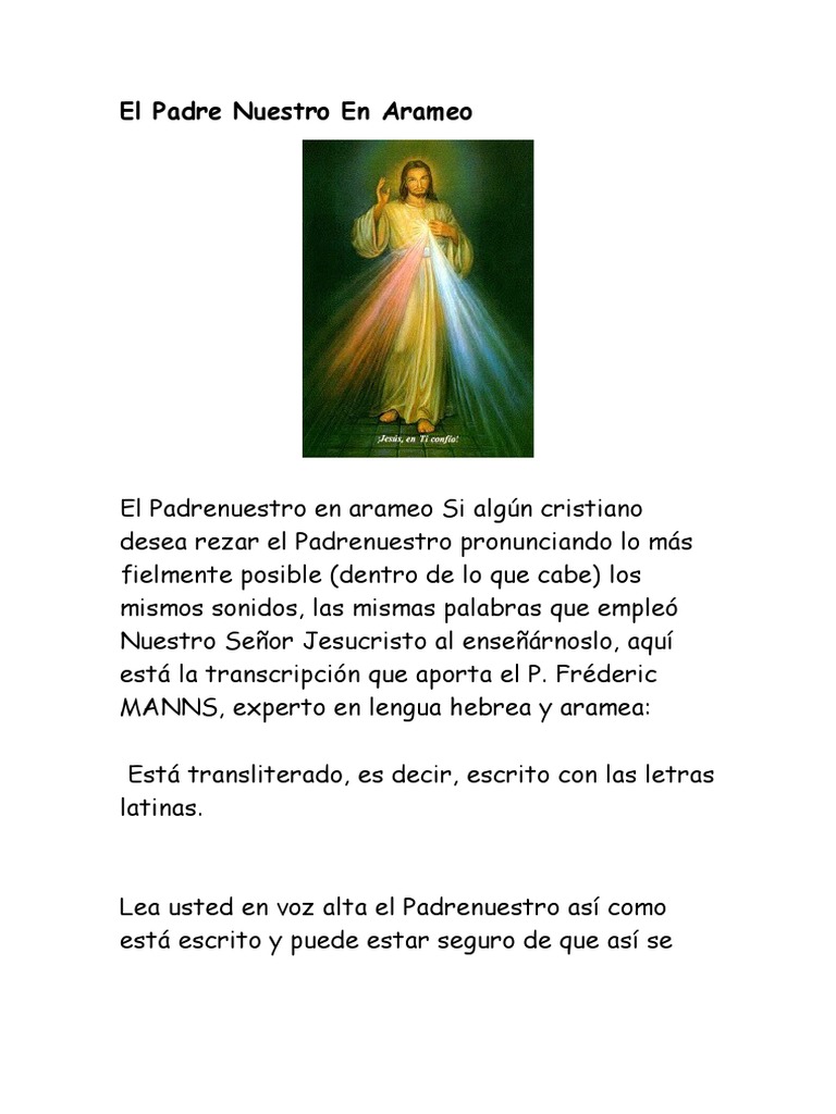 El Padre Nuestro en Arameo | PDF