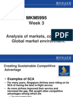 Week 3: Analysis of Markets, Competition, Global Market Environment