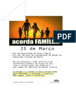 cartazORAÇÃO ACORDA FAMÍLIA PAPAF