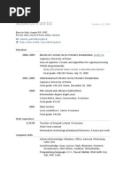 English Curriculum Vitae