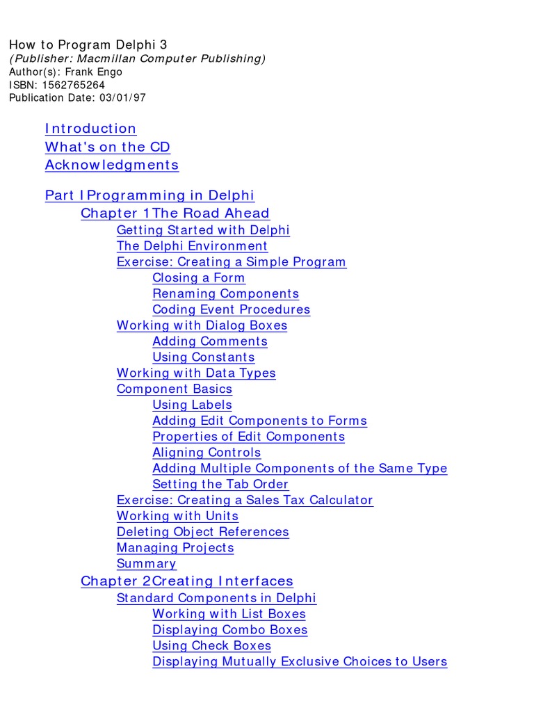 How To Program Delphi 3 Subroutine String Computer Science
