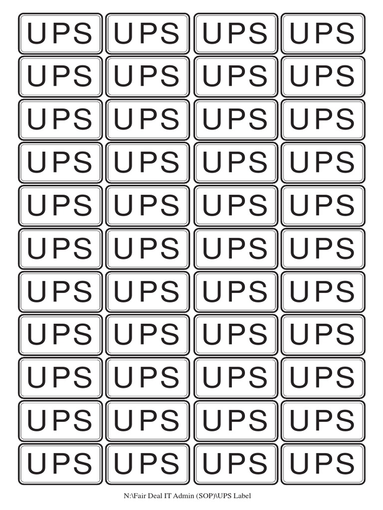 UPS Labeling Guide and Resources | PDF