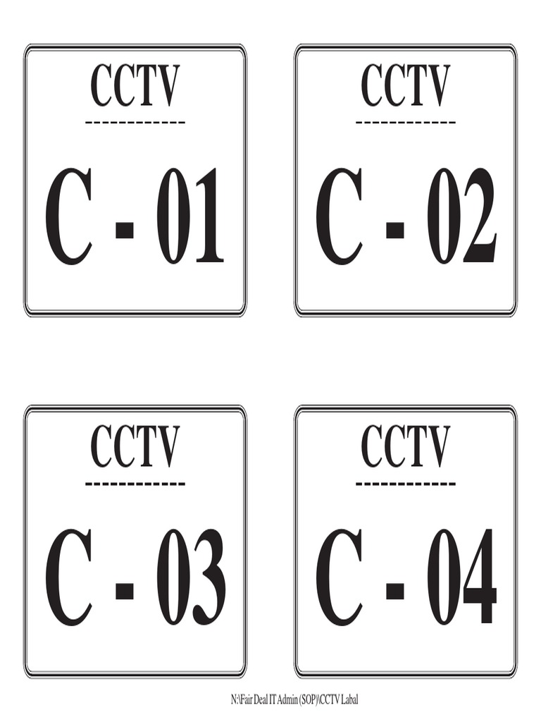 CCTV Labeling SOP Guide | PDF | Finance & Money Management | Technology ...
