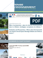 Dossier Du Participant conférence Défence et environnement