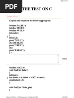 The Test On C: 4mark