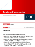 Database Programming: Case and Character Manipulation