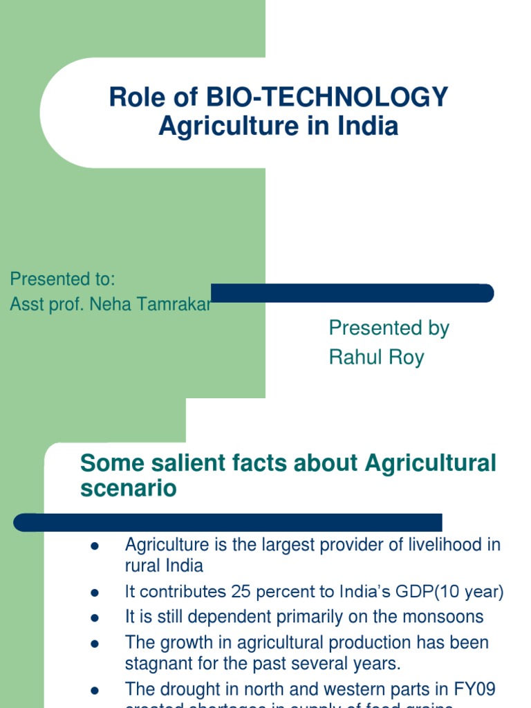 write an essay on the present status of indian agriculture
